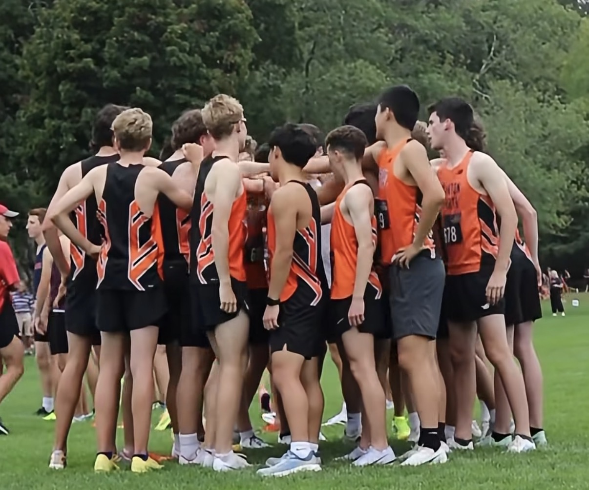Newton North cross country team before its race